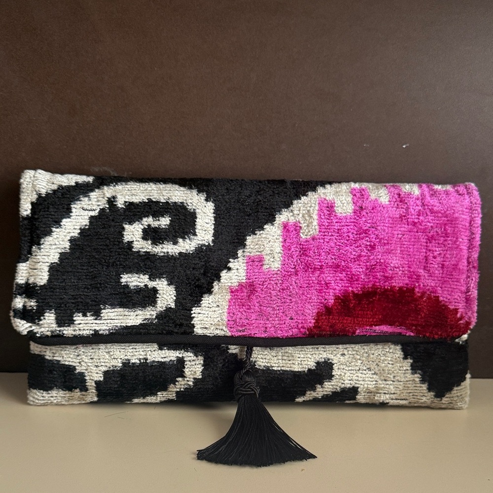 Elegant Pink and Black Clutch